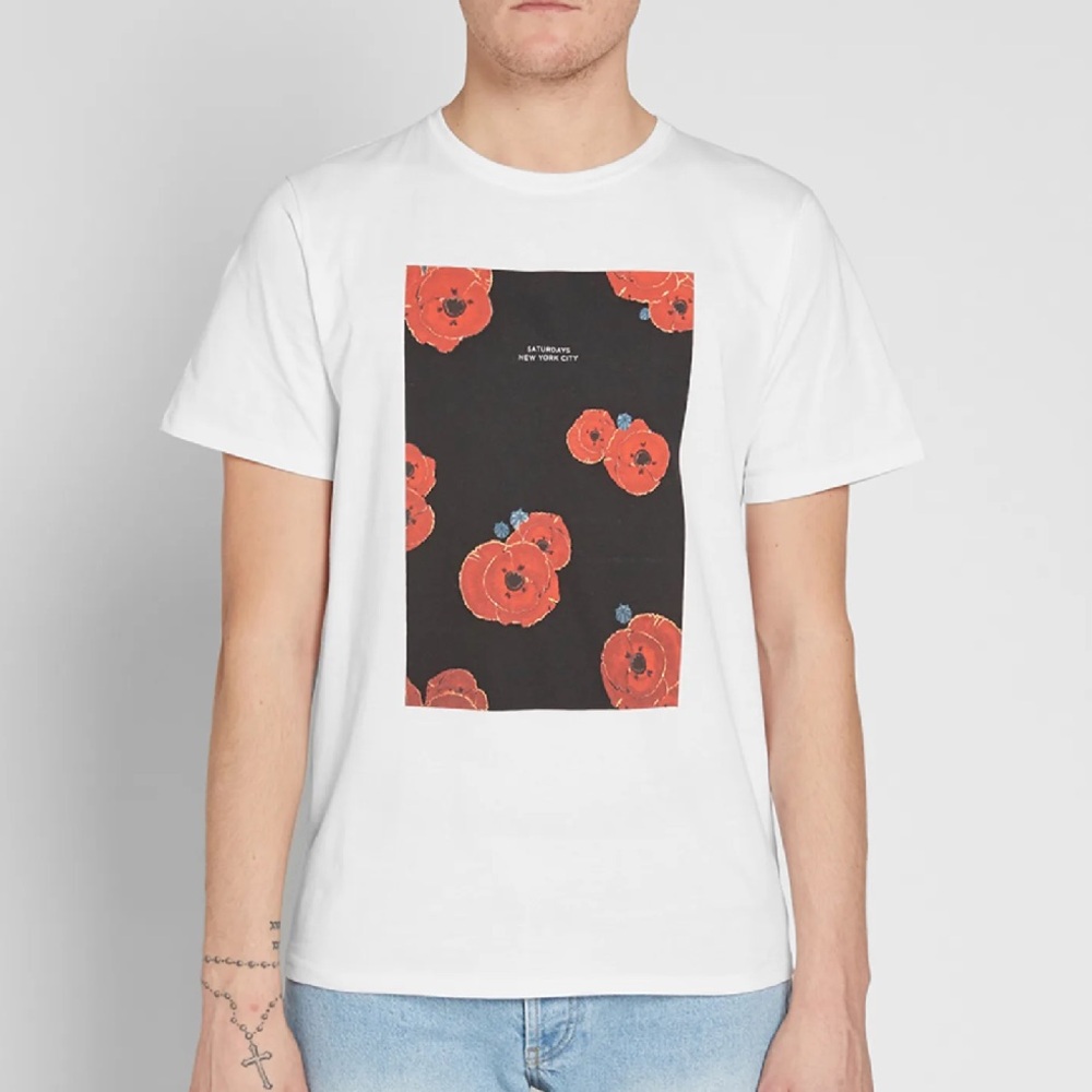 Saturdays Surf NYC Floater Fill T-shirt - White XL